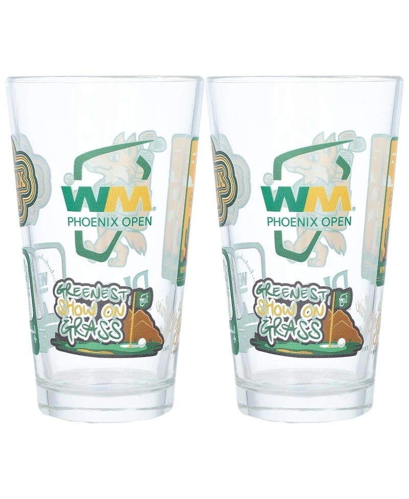 Atlantic Group Distribution 2025 Wm Phoenix Open Scatter Print Pint Glasses, Set of 2