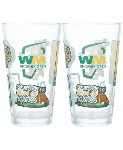 Atlantic Group Distribution 2025 Wm Phoenix Open Scatter Print Pint Glasses, Set of 2