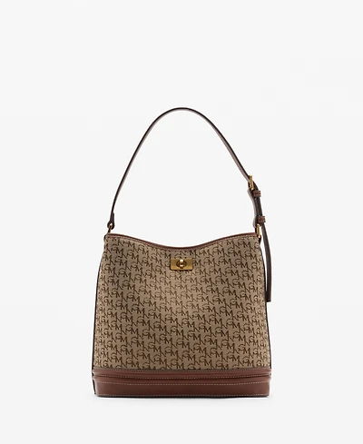 Mango Women's Printed Logo Shopper Bag