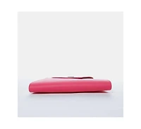 Susu Hot Pink Purse Leather Clutch Bag Crossbody Evening Purse Unique Women's Handbag