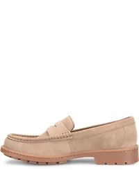 Born Men's Langley Suede Leather Slip On Penny Loafers