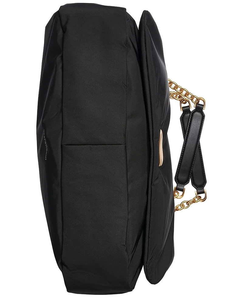 Donna Karan New York Crepe Nylon Shoulder with Chain Strap