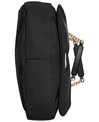 Donna Karan New York Crepe Nylon Shoulder with Chain Strap