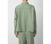 WeWoreWhat Women's Button Front Shirt