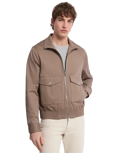 Michael Kors Men's Lightweight Long Sleeve Zip-Front Harrington Jacket