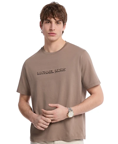 Michael Kors Men's Short Sleeve Embossed Shadow Logo T-Shirt