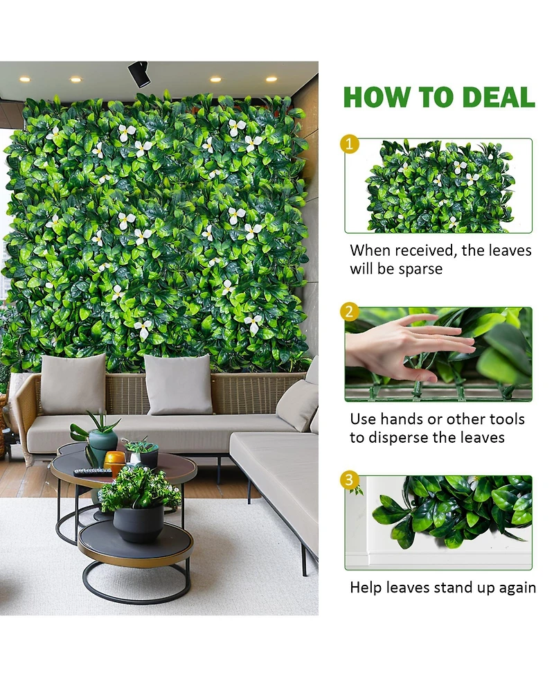Grass Wall Panels: 20"x20" (20pcs) Privacy Screen Backdrop