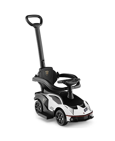 3-in-1 Licensed Lamborghini Ride on Push Car with Handle Guardrail