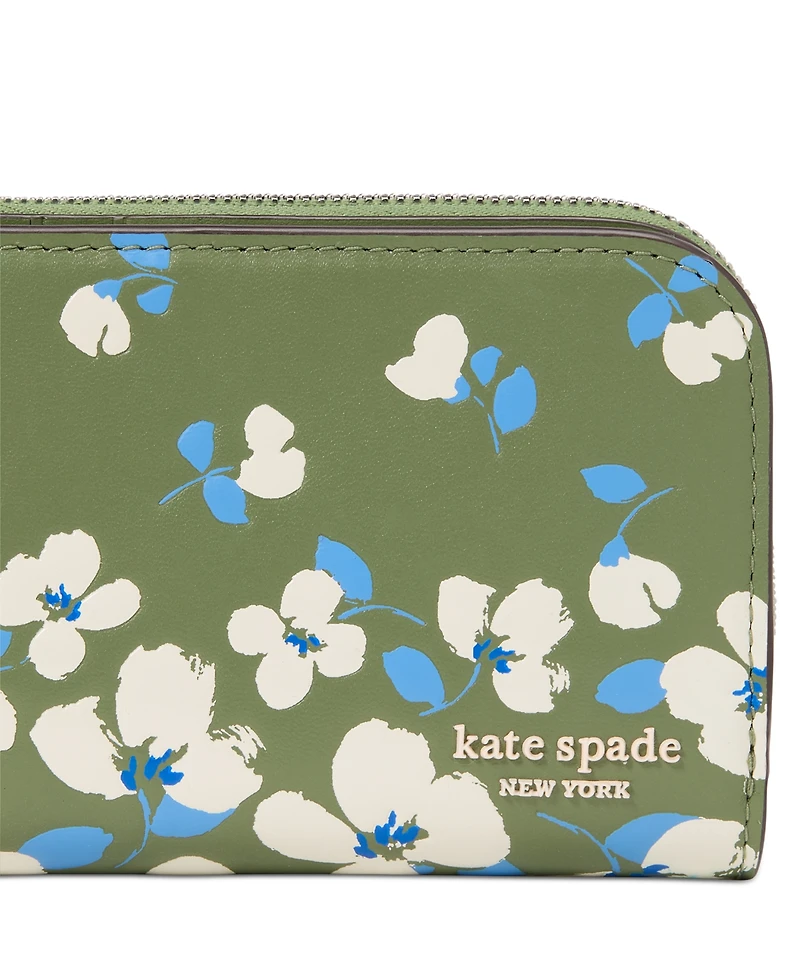 Kate Spade New York Devin Painterly Bouquet Small Leather Wallet