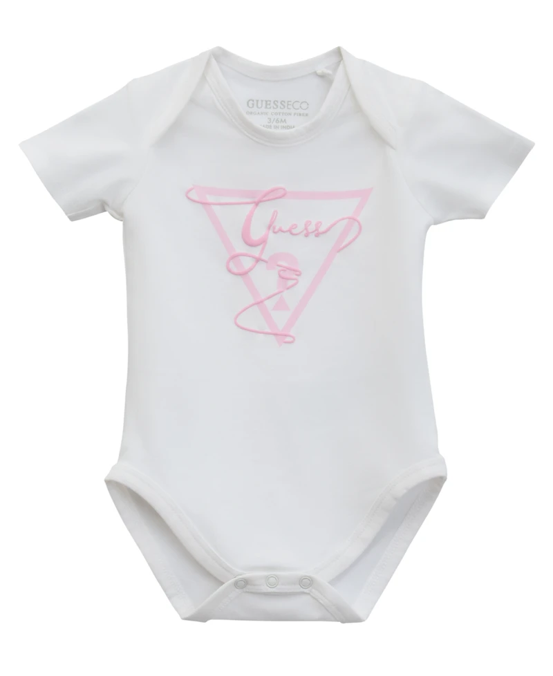 Guess Baby Girls 5-Piece Bodysuits, Shorts, Bib, and Socks Set