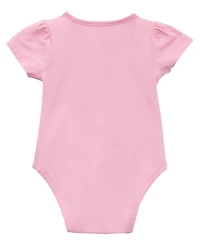 Guess Baby Girls 2-Piece Short Sleeve Bodysuit and Embroidered Overall Set