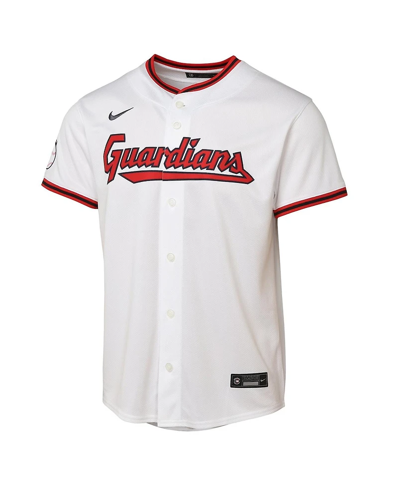 Nike Big Boys and Girls Jose Ramirez White Cleveland Guardians Home Limited Player Jersey
