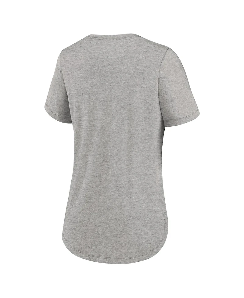 Nike Women's Heather Gray Atlanta Braves Script Tri-Blend T-Shirt