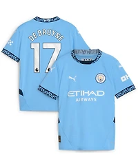 Puma Youth Kevin De Bruyne Light Blue Manchester City 2024/25 Home Replica Player Jersey