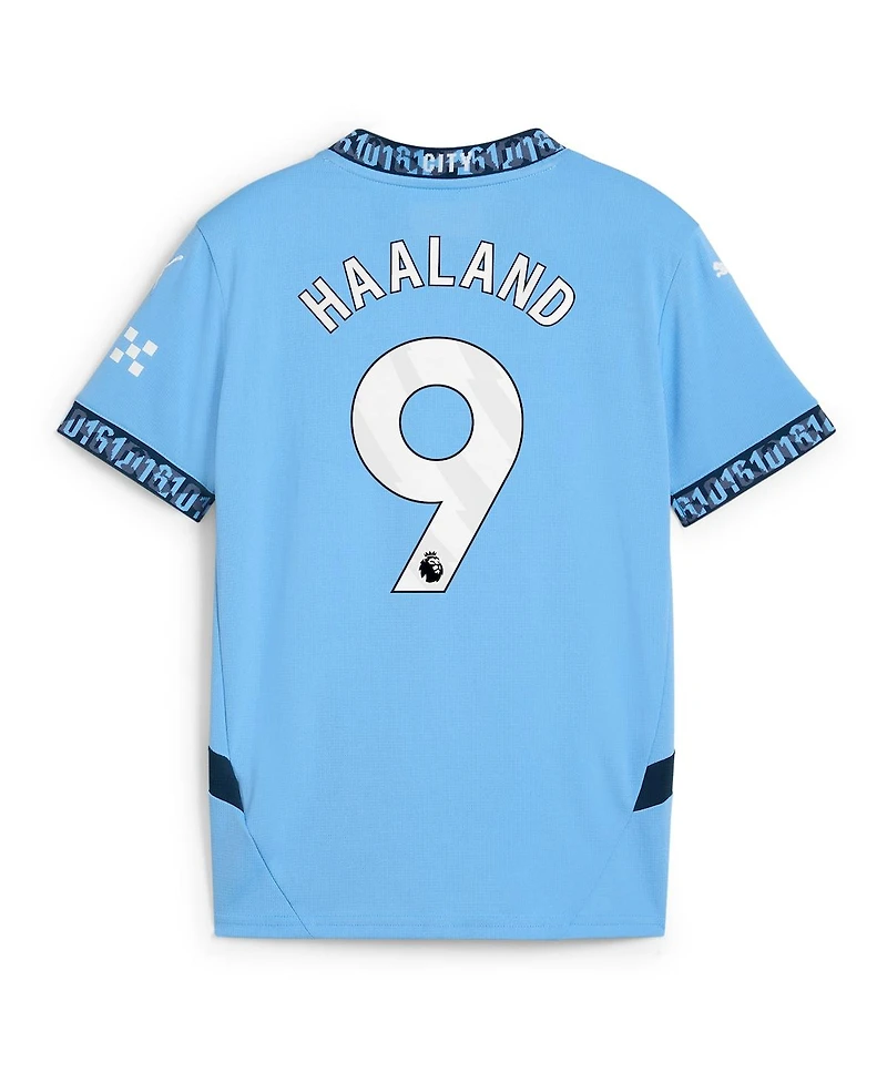 Puma Youth Erling Haaland Light Blue Manchester City 2024/25 Home Replica Player Jersey