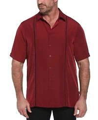 Cubavera Men's Big & Tall Stripe Short Sleeve Shirt