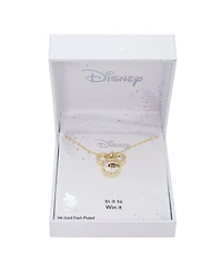 Disney Cubic Zirconia Mickey Mouse Football Shaker Pendant Necklace