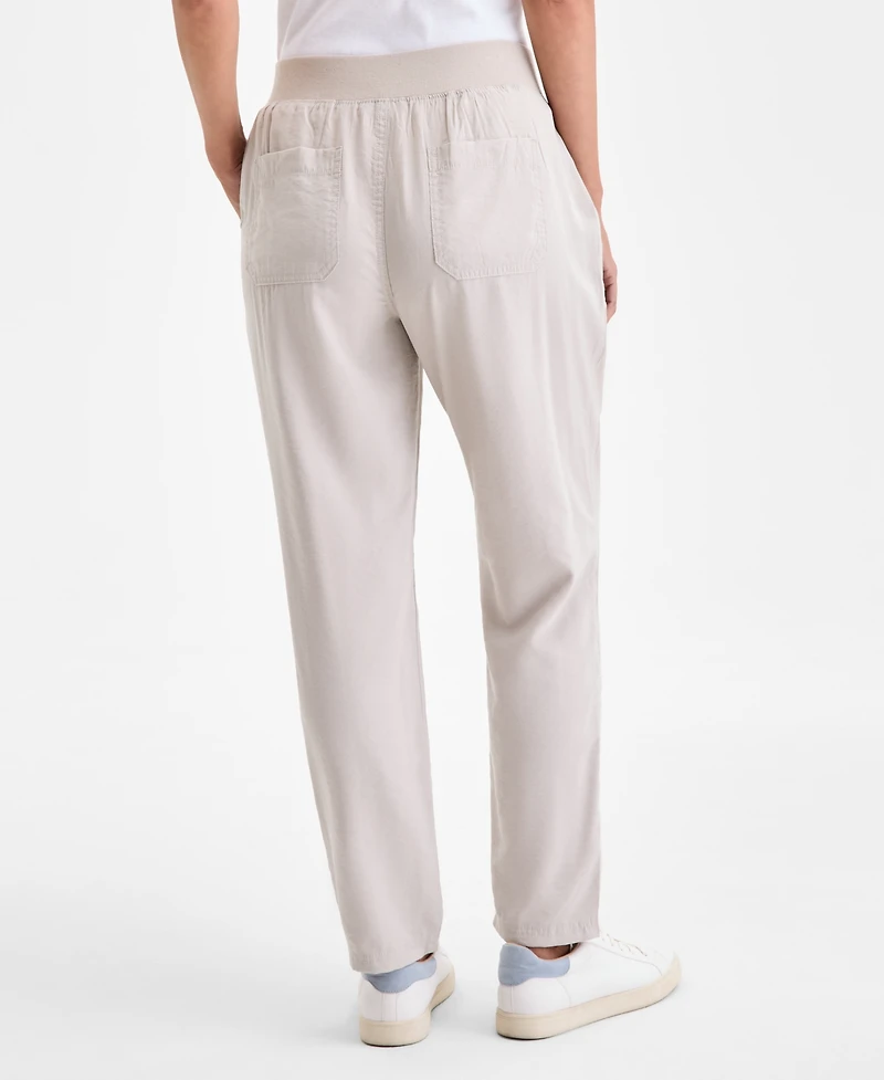 Style & Co Women's Mid-Rise Pull On Straight-Leg Ankle Pants, Created for Macy's