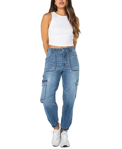 Celebrity Pink Juniors' High Rise Cargo Jogger Jeans