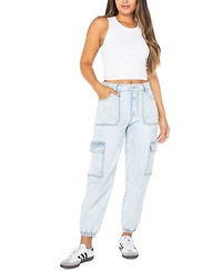 Celebrity Pink Juniors' High Rise Cargo Jogger Jeans