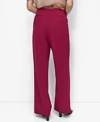 Dkny Women's High Rise Front-Zip Flared-Leg Pants