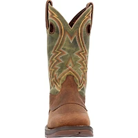 Durango Men's Rebel by Dark Chestnut and Hunter Green Western Boot