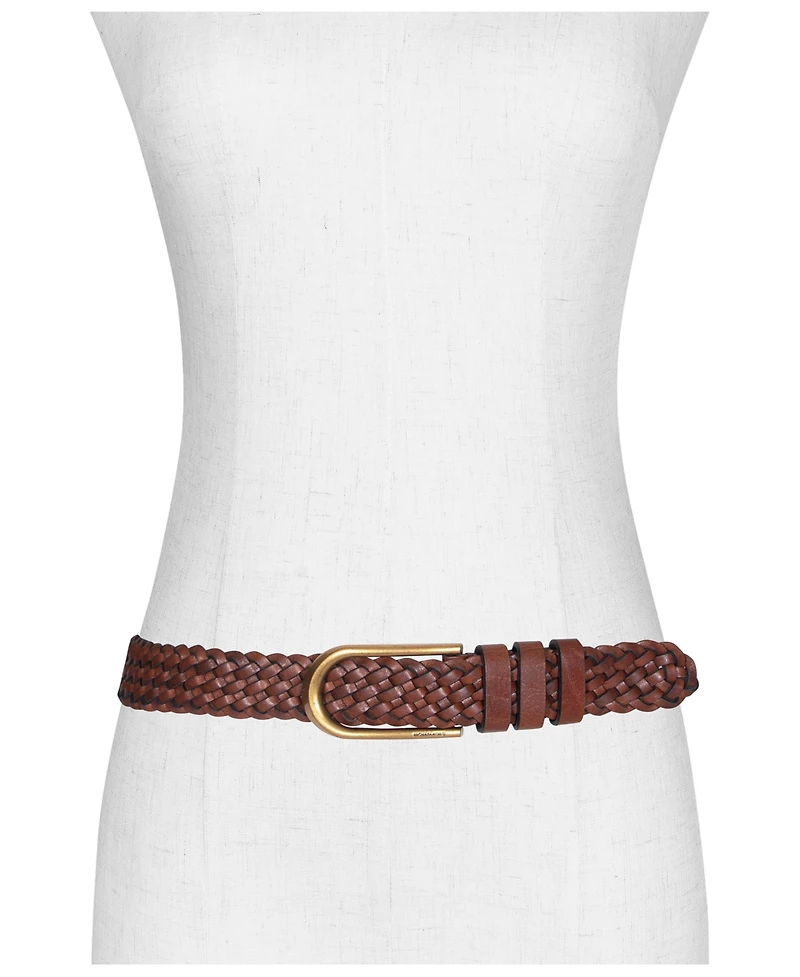 Michael Kors 32mm Braided Leather Belt