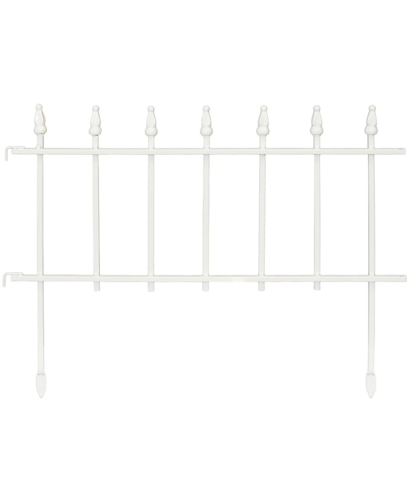 Outdoor Lawn and Garden Metal Roman Style Decorative Border Fence Panel Set