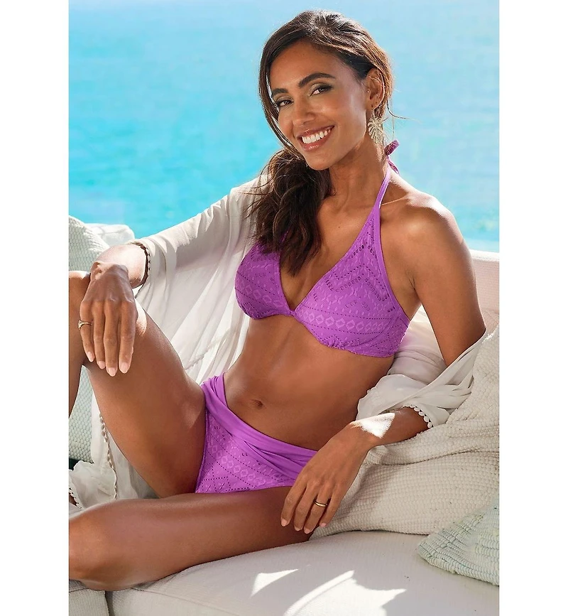 Lascana Women's Crochet Underwire Bikini Swimsuit Top Bra Sizing