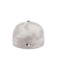 New Era Men's Light Beige/Olive Tampa Bay Rays 2025 Armed Forces Day Low Profile 59FIFTY Fitted Hat