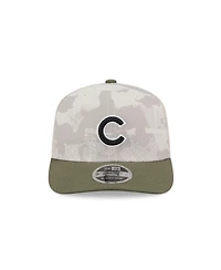 New Era Men's Light Beige/Olive Chicago Cubs 2025 Armed Forces Day 9SEVENTY Adjustable Hat