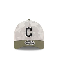 New Era Men's Light Beige/Olive Cleveland Guardians 2025 Armed Forces Day 9FORTY M-Crown A-Frame Adjustable Hat