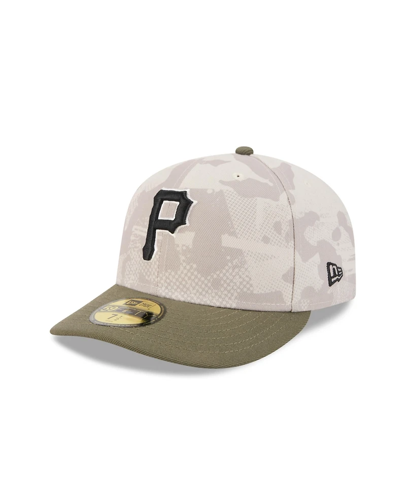 New Era Men's Light Beige/Olive Pittsburgh Pirates 2025 Armed Forces Day 59FIFTY Fitted Hat