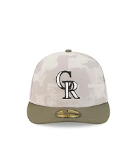 New Era Men's Light Beige/Olive Colorado Rockies 2025 Armed Forces Day 59FIFTY Fitted Hat