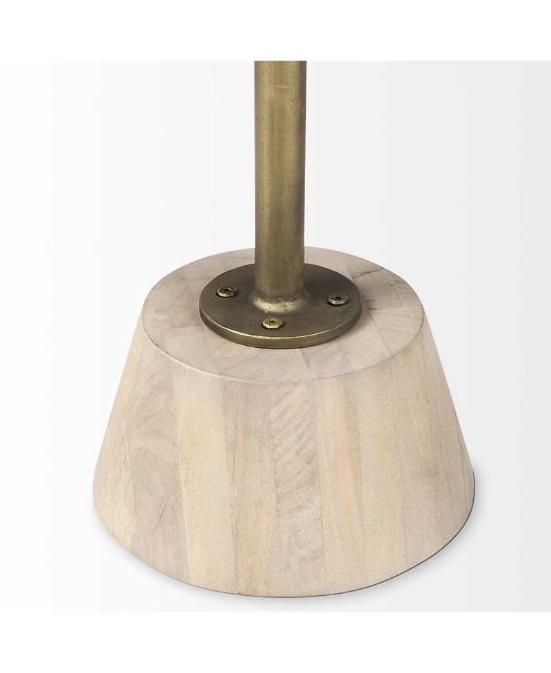 Blended Wood Round End Table with Timeless Appeal