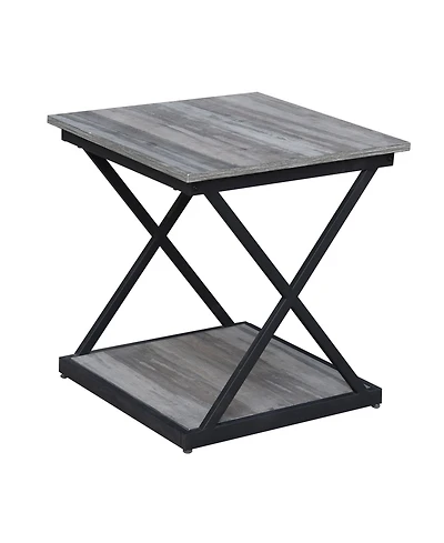 Manufactured Wood Square End Table – Space-Saving Side Table for Living Room or Entryway