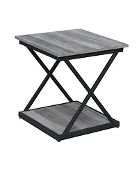 Manufactured Wood Square End Table – Space-Saving Side Table for Living Room or Entryway
