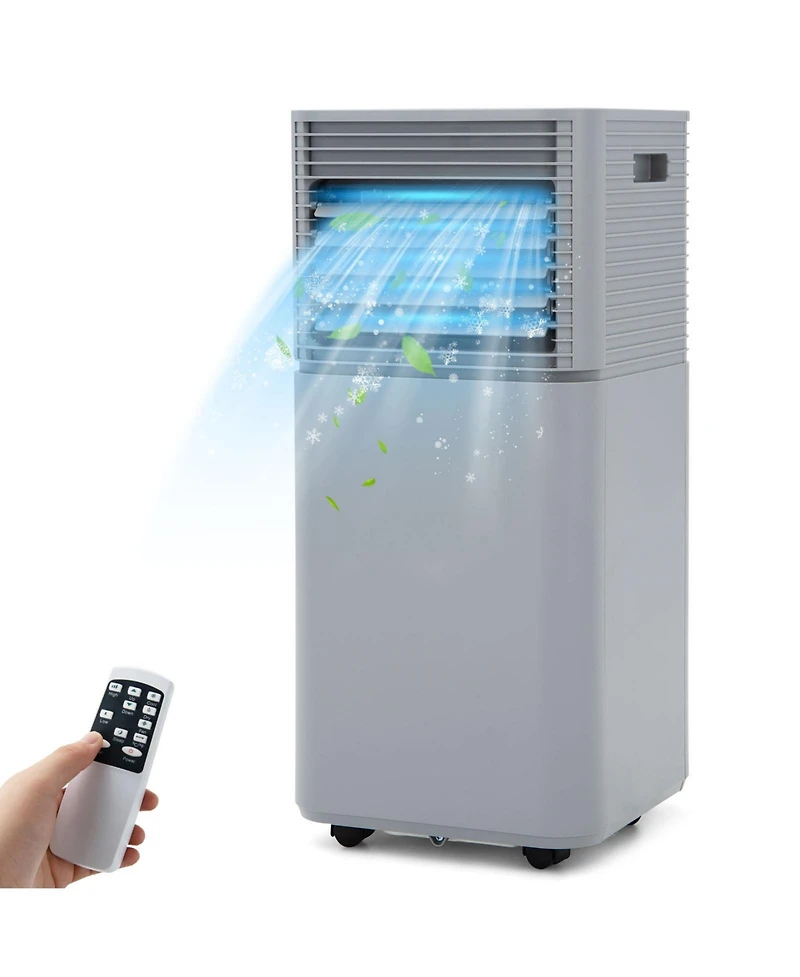 8000 Btu Portable Air Conditioner, 3-in-1 Ac Unit with Dehumidifier, Fan, and 24H Timer, Cools Rooms up to 230 Sq.Ft, Sleep Mode, Adjustable Exhaust