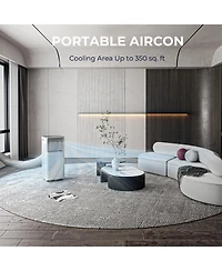 10000 Btu Portable Air Conditioner, 3-in-1 Ac Unit with Fan, Dehumidifier, 24H Timer, Remote Control, Sleep Mode, Cools Rooms up to 350 Sq.Ft