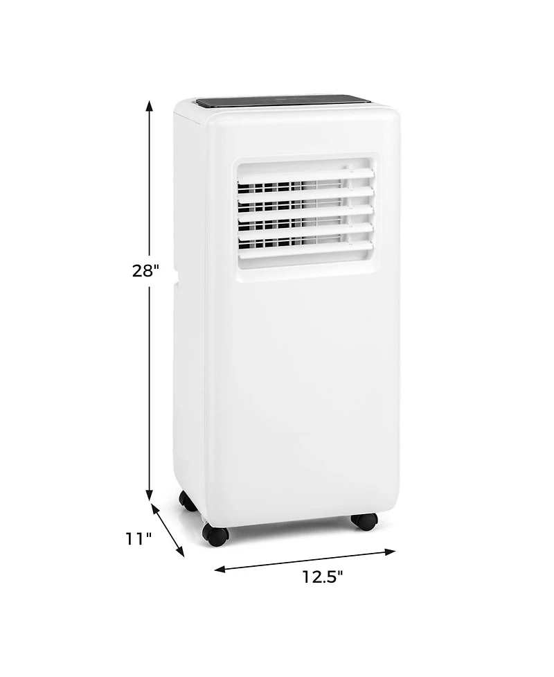 3-in-1 8000 Btu Portable Air Conditioner with Remote Control
