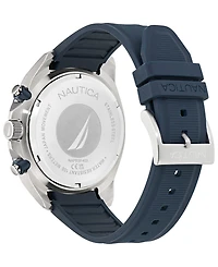 Nautica Men's Chronograph Blue Silicone Watch, 46mm