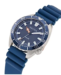 Nautica Men's Analog Blue Silicone Watch, 44mm