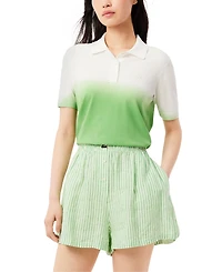 Lacoste Usa Women's Collared Ombre Short-Sleeve Sweater