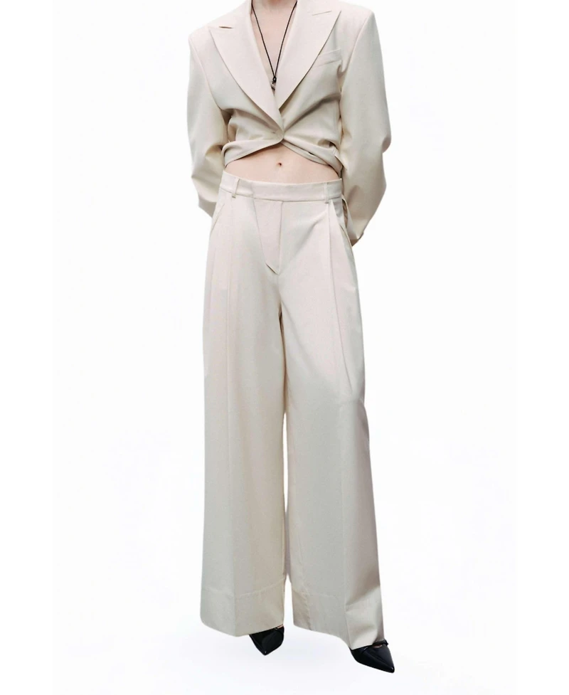 Nocturne Women's Asymmetric Placket Detail Pants