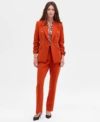 Tahari Asl Women's Double-Breasted Ruched-Sleeve Jacket