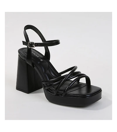 Cinthia Tubular Strap Platform Block Heel Sandals