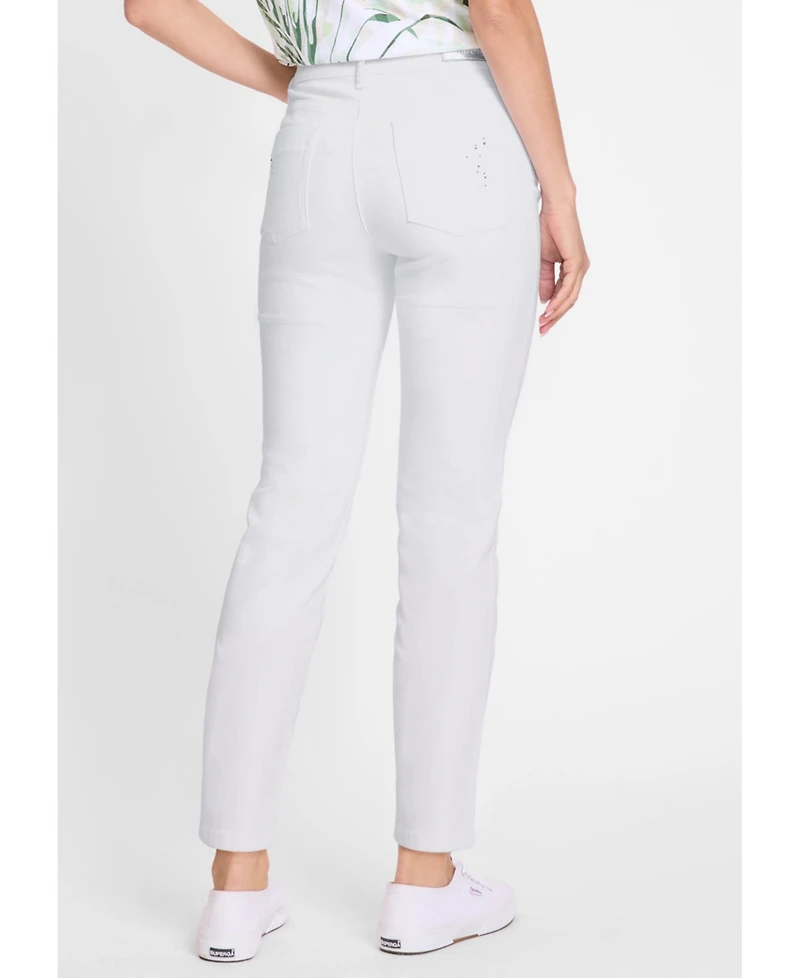 Olsen Women's Lisa Fit Straight Embellished Jean