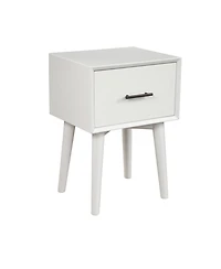 Wood End Table with Drawer – Space-Saving Side Table for Home Decor
