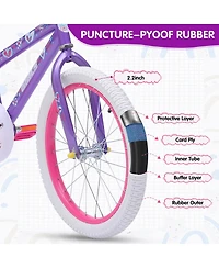 20-inch Kids Bike with Removable Training Wheels, Adjustable Seat and Handlebar for 3-8 Years Olds