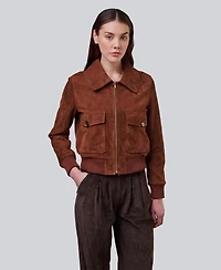 Furniq Uk Women's Suede Cropped Jacket, Created for Macy s